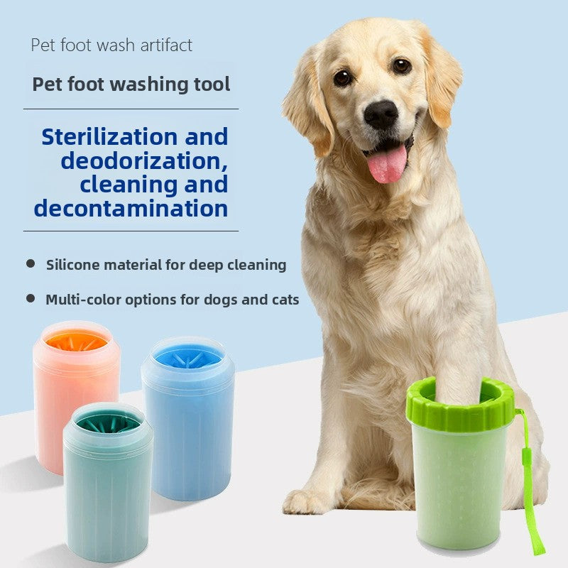 Plastic Dog Paw Washing Cup, Foot Cleaning Bucket for Muddy Paws