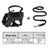 Black tactical cat harness with matching lead for outdoor walks