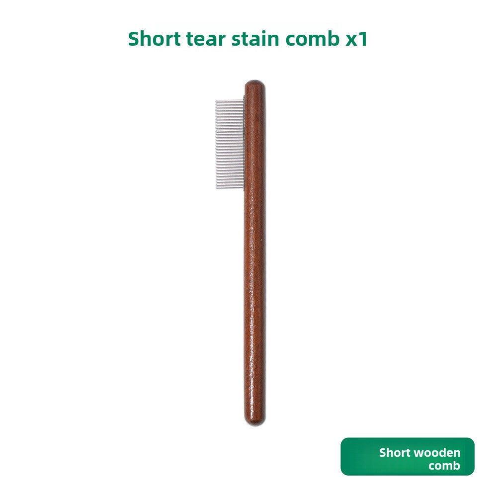 Mini Wooden Pet Comb and Grooming Scissors for Dogs and Cats