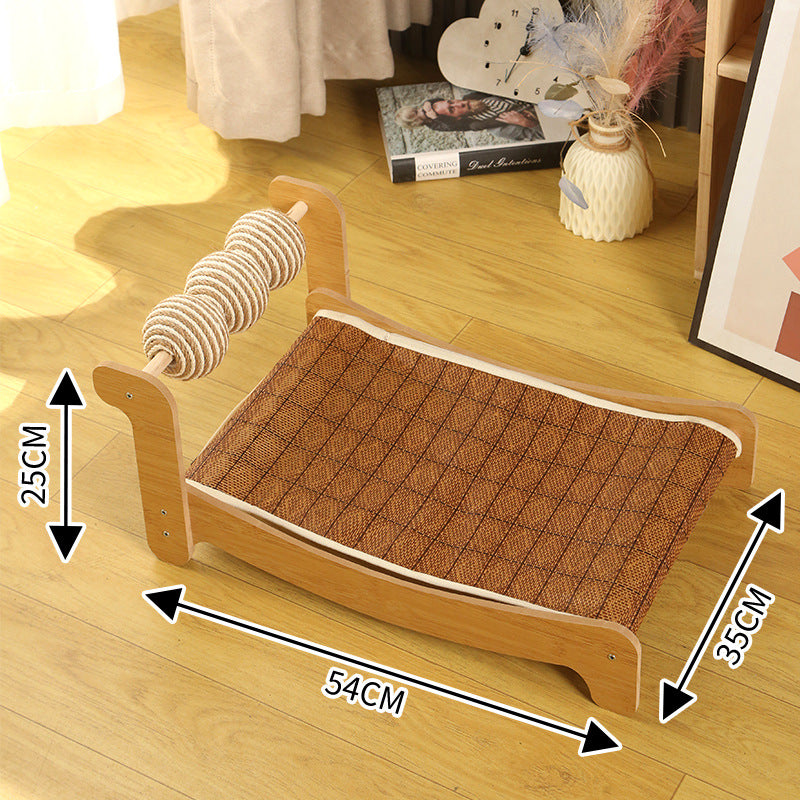 Corrugated cardboard cat scratcher rocking lounge with mat, photo 25 of 29