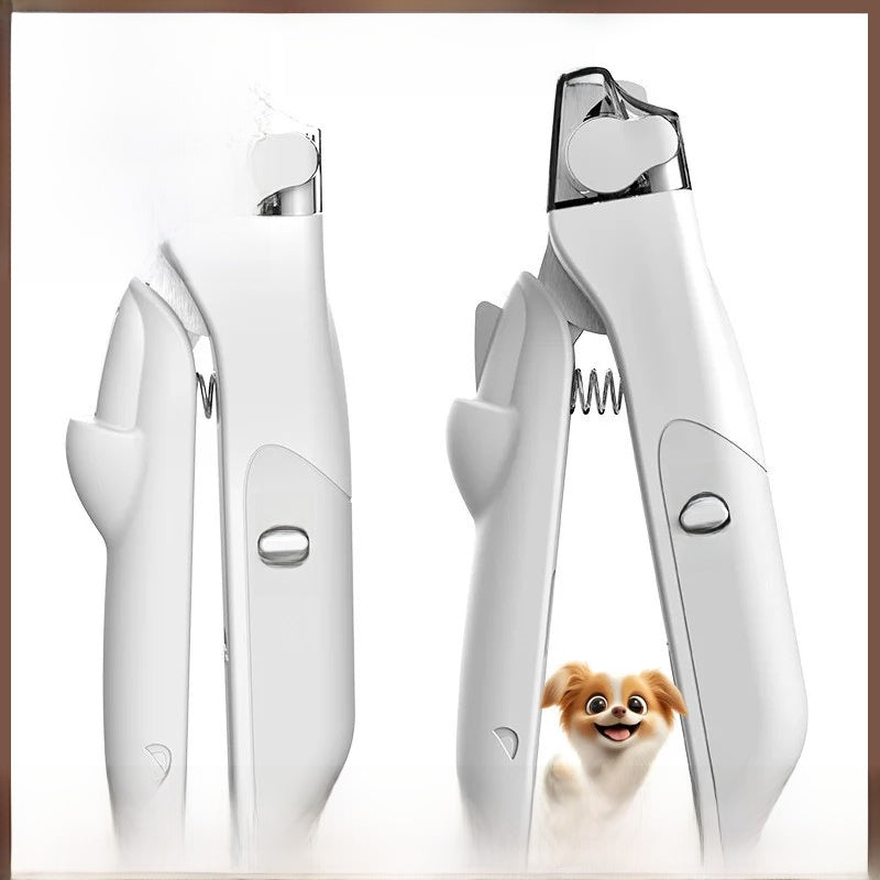 LED Pet Nail Clipper with Anti-Splash Guard and Safety Lock