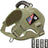 Military green tactical dog vest harness with adjustable straps