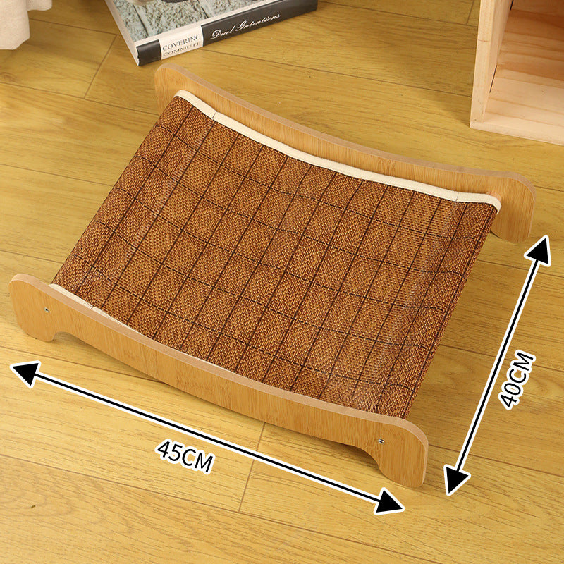 Corrugated cardboard cat scratcher rocking lounge with mat, photo 24 of 29