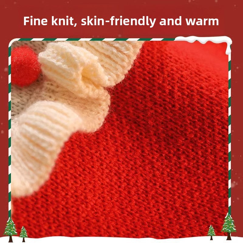 Christmas snowman knitted cat jumper in Christmas Snowman, in a home setting