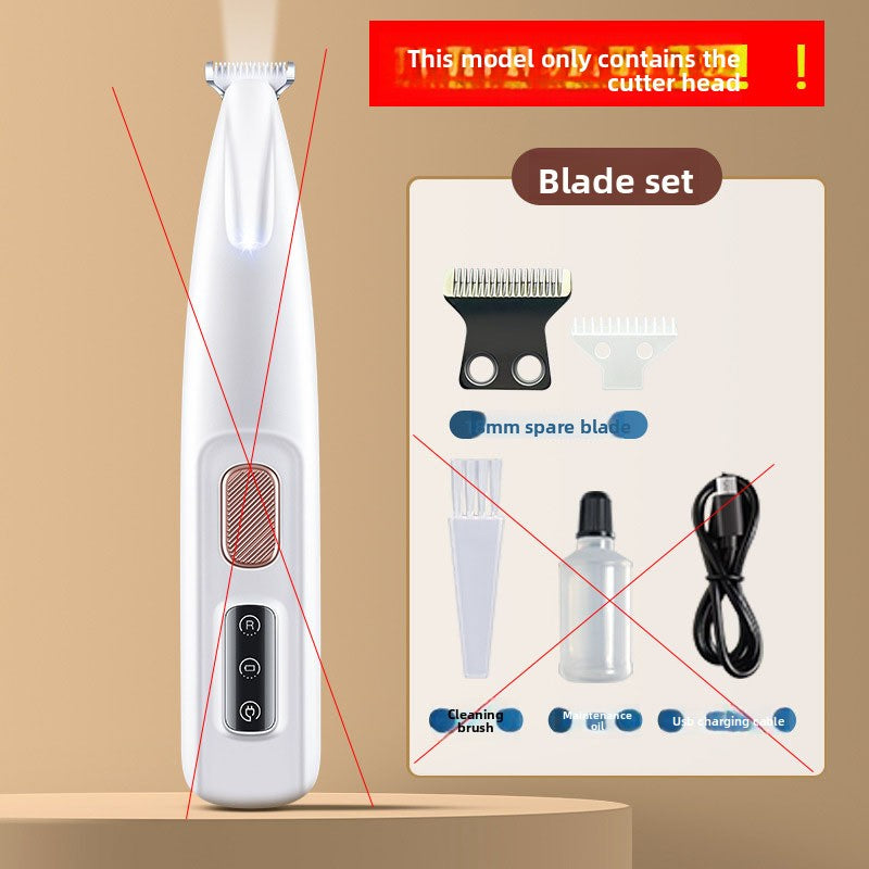 Mini Cordless Pet Hair Trimmer with LED, Paw and Face Shaver