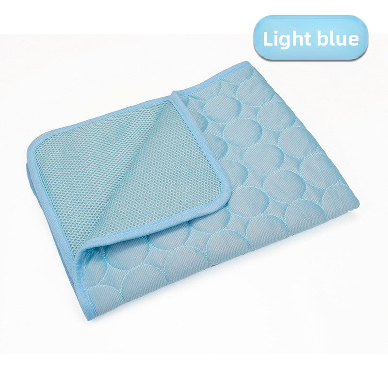 Blue ice silk pet cooling mat with soft filling, photo 3