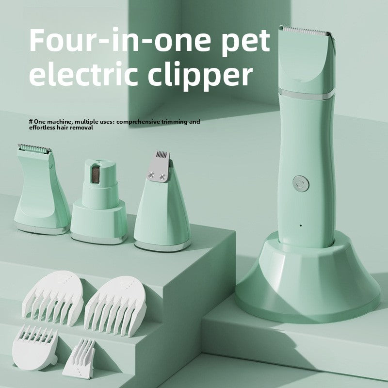 Rechargeable Pet Grooming Clipper Set with Comb Attachments