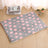 Beige bear print flannel bed pad for cats