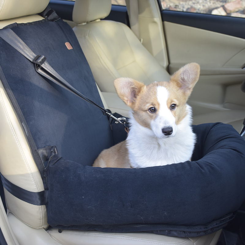 Oxford blue star pet car seat nest on a rear seat