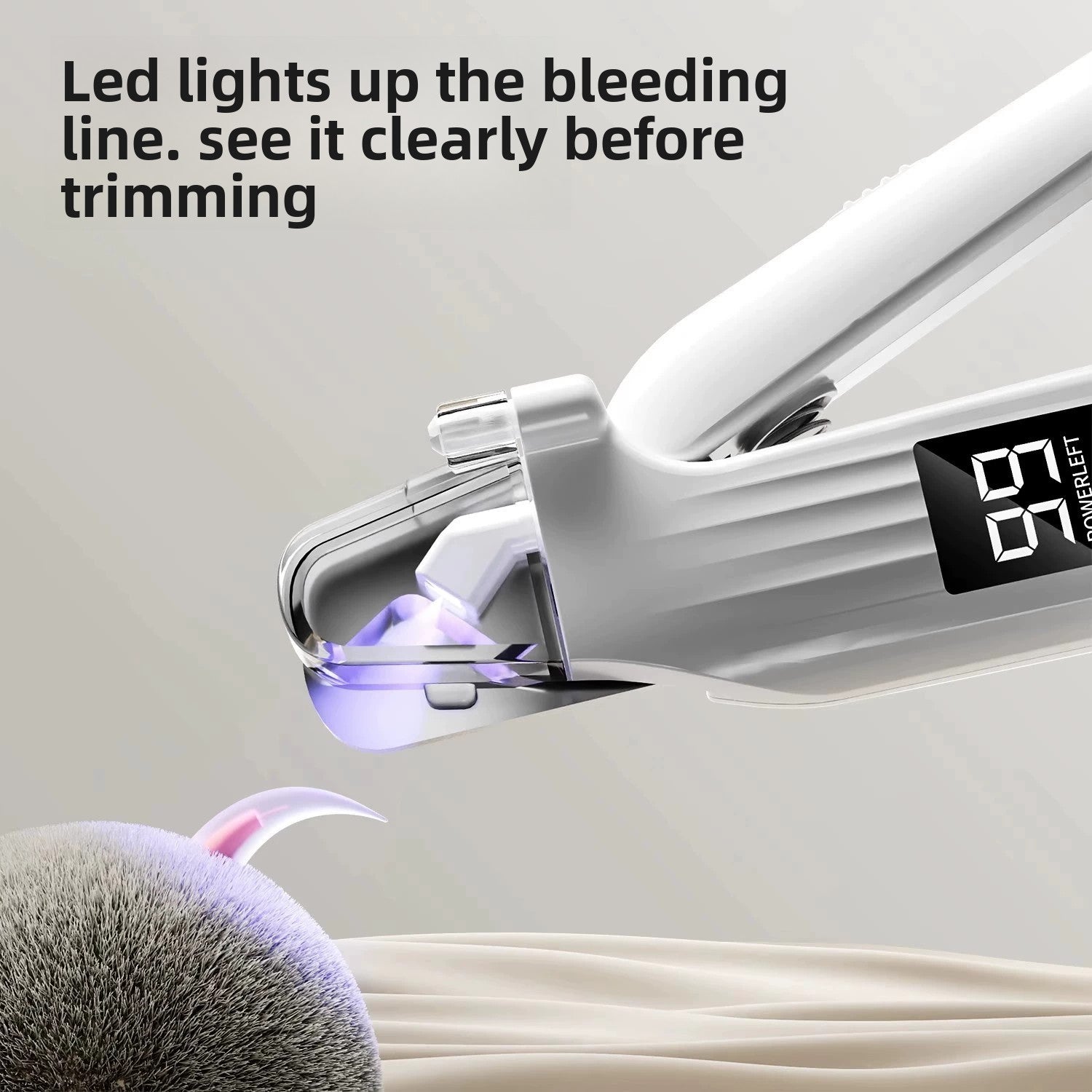 Quiet Electric Pet Nail Clipper and Grinder Set with Dual LED