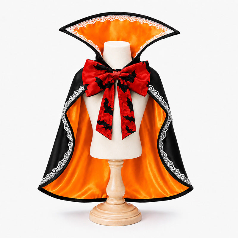 Red knight style Halloween cape with lace for dogs, photo 11