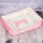 Soft pet bed with blanket, mat and bone pillow, alternative angle view
