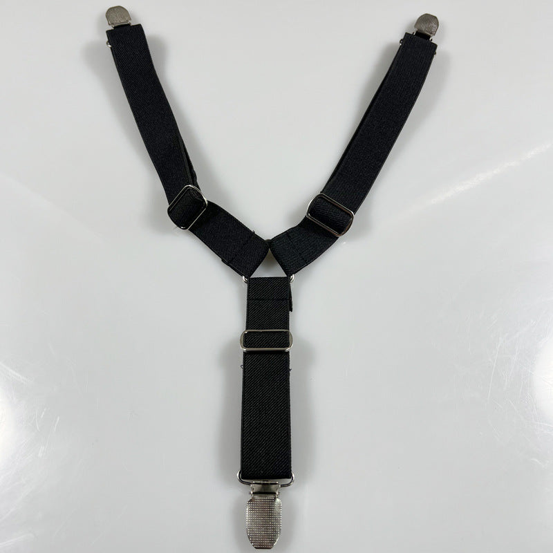 Adjustable elastic dog diaper suspender strap in plaid pattern, view 20
