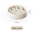 Paw Print and Wave Slow Feeding Pet Bowl with Anti-Slip Base in Light Grey or Milky White