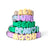 Silicone letter slides for pet collars in 6 colour options