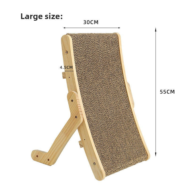 Corrugated cardboard cat scratching board and bed for indoor cats, view 5