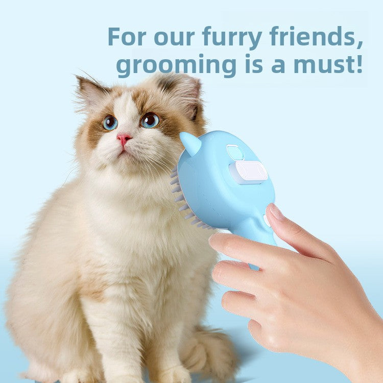 Wireless Electric Pet Massage Comb with Detangling Spray