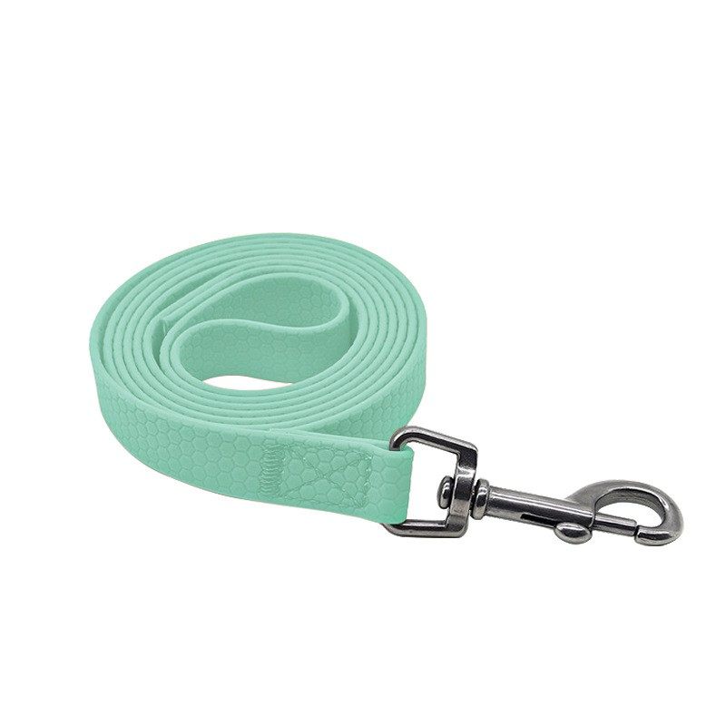 PVC coated waterproof 3m dog training lead in light blue