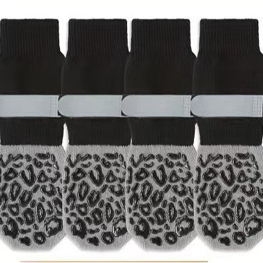 Non slip cotton dog socks set of four, available in 4 styles, image 1