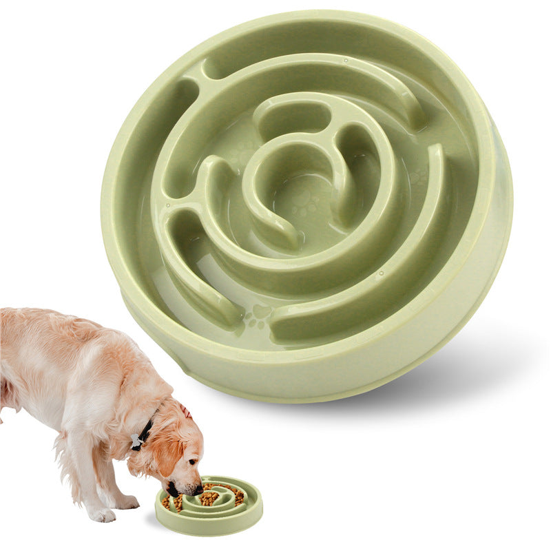 Slow Feed Dog Bowl with Anti-Slip Base, 20.5cm Interactive Maze Pet Dish in Three Colours