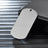 Blank brushed stainless steel pet ID tag in a military shape, product image 4