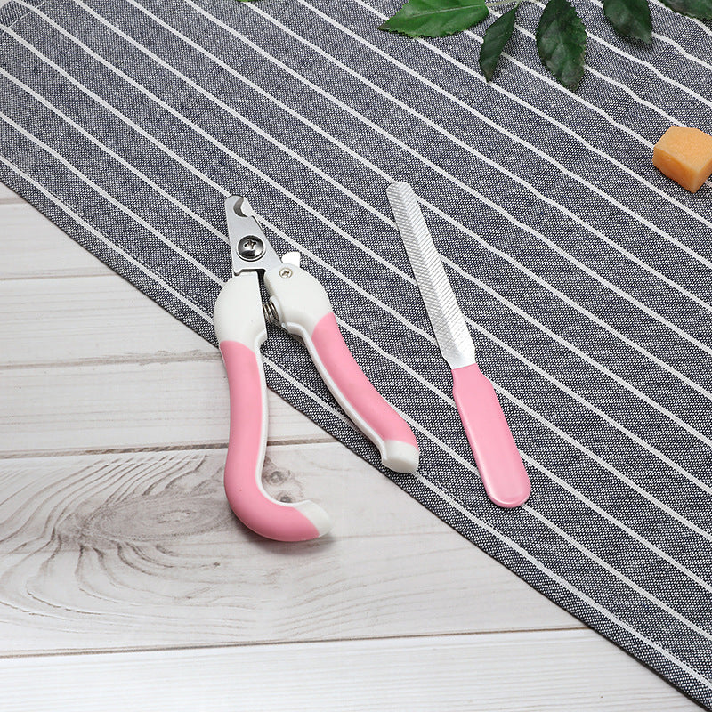 Stainless Steel Pet Nail Clippers with Wave or Curved Handle