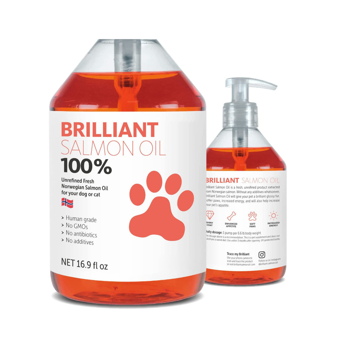 Norwegian Salmon Oil for Cats and Dogs, Skin and Coat Care