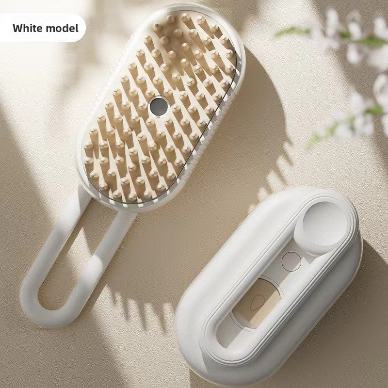 Manual Steam Spray Grooming Comb, Water Mist Massage Brush