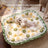 Open Dog Kennel Mat with Cute Print, Warm Spacious Bed