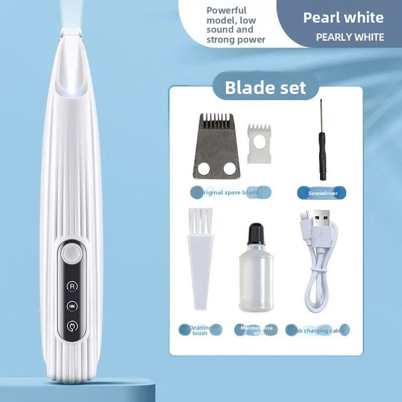 Waterproof Ceramic Blade Paw Trimmer with LED Light for Dogs and Cats