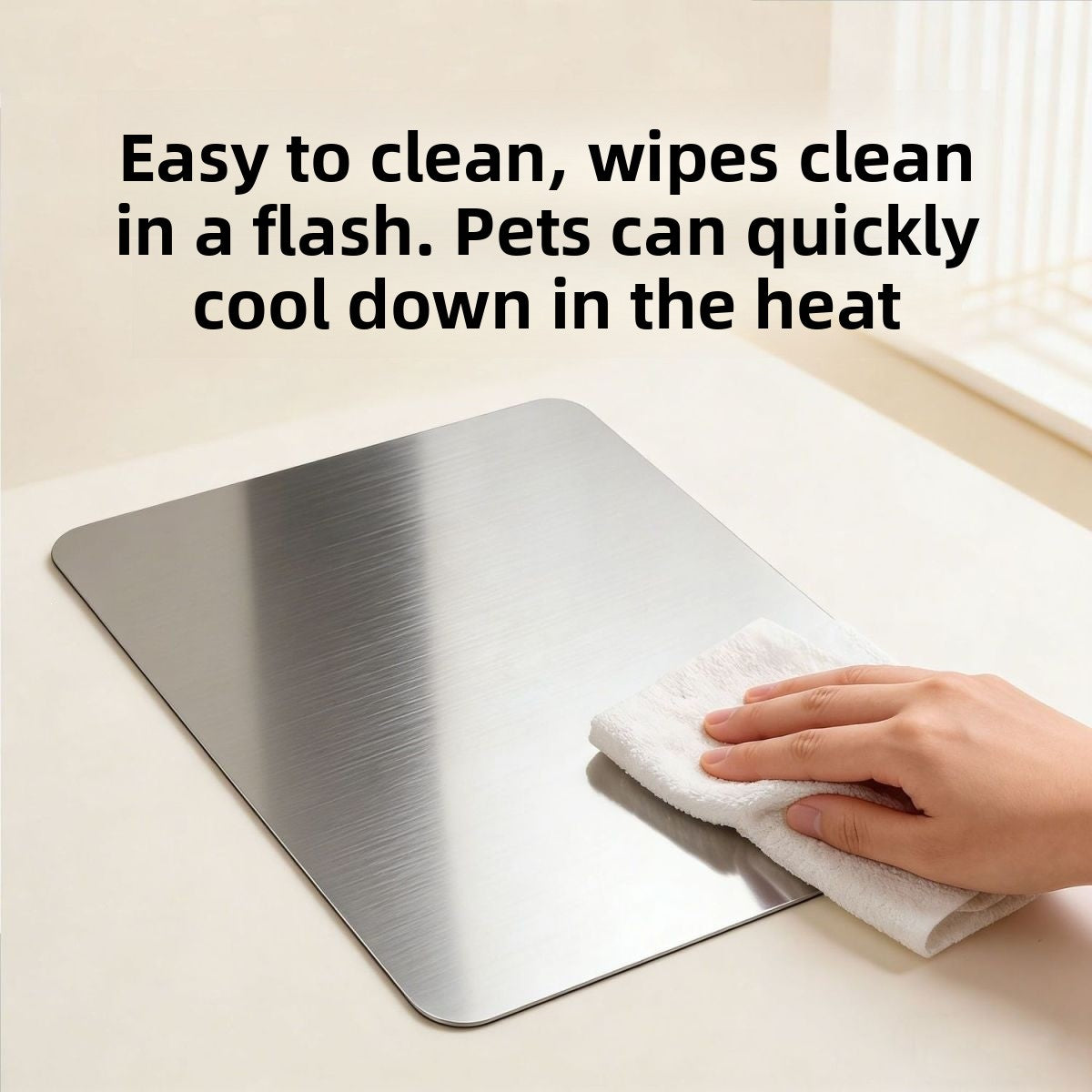 Stainless Steel Cooling Plate for Hamsters and Small Pets