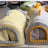 Enclosed pet bed with door curtain and removable pad for cats, photo 3