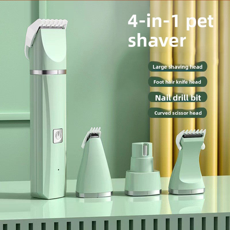 4-in-1 Rechargeable Pet Clipper and Paw Trimmer with Charging Base