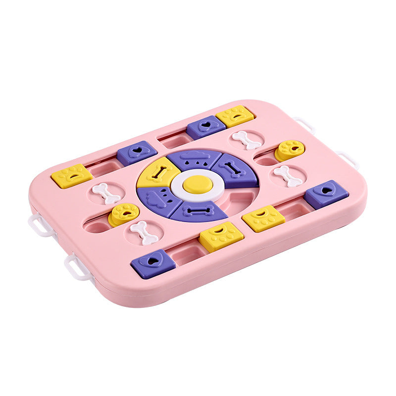 Puzzle Slow Feeder Toy Bowl for Dogs, Bite-Resistant PP Plastic, Choice of Shapes