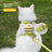 Soft polyester bee print pet harness with matching lead for small pets