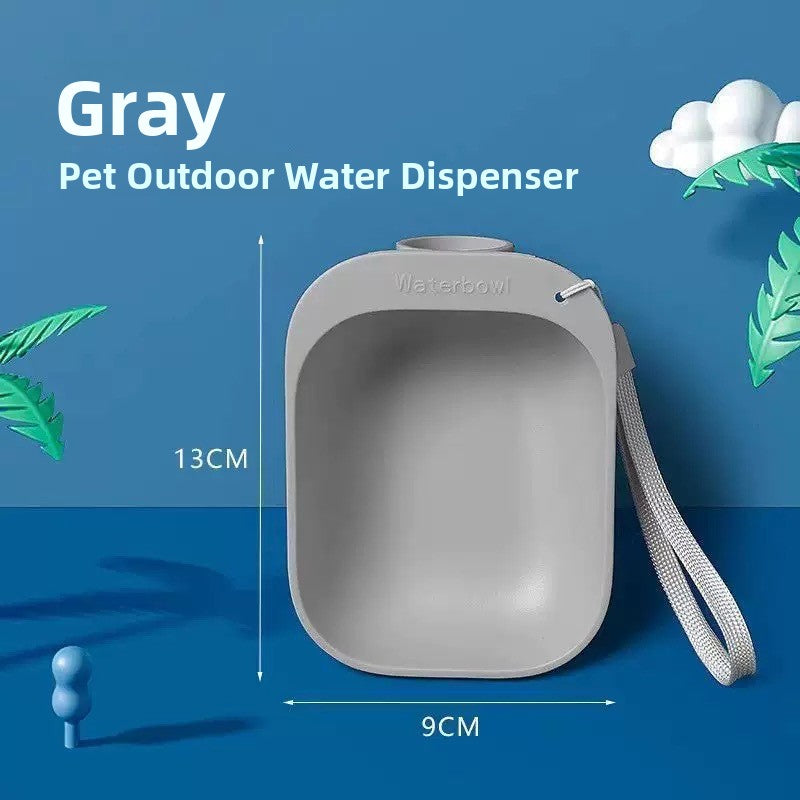 Portable TPE Dog Water Cup in Four Colours for Walks and Outdoor Trips