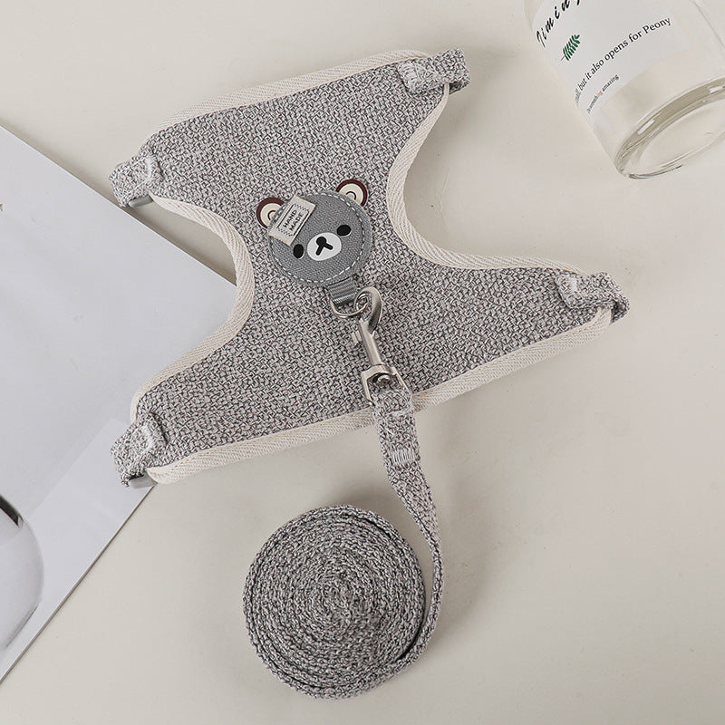 Small pet vest harness and lead, available from Pet Royale UK
