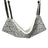 Hanging cat cage hammock with fishbone cat fleece print