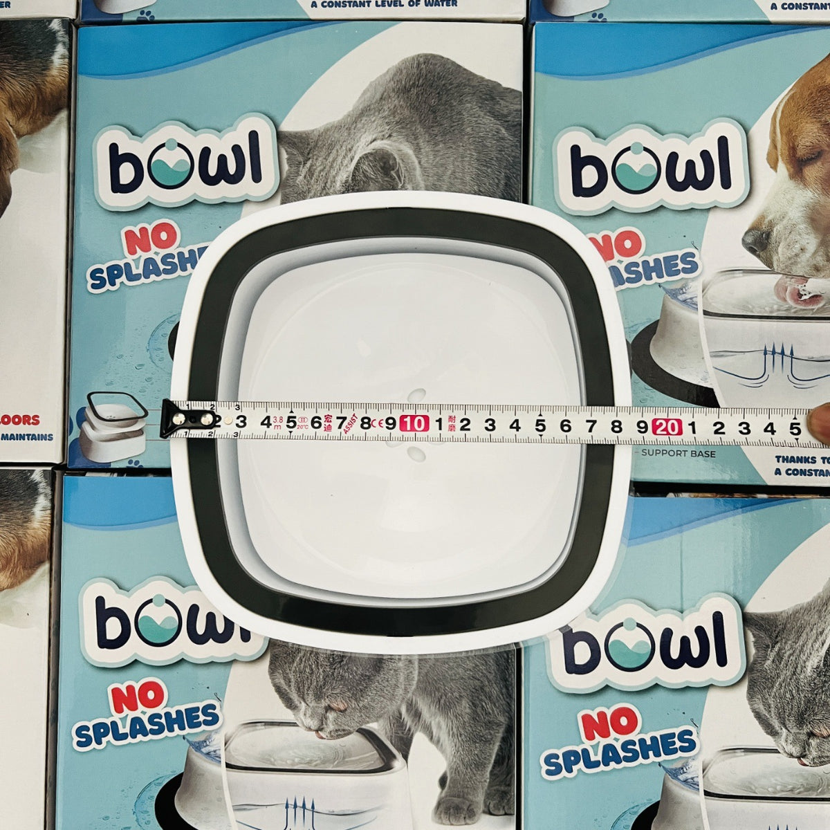 Automatic Pet Water Dispenser with Removable Suspended Bowl in White PP Plastic