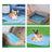 Ice silk cooling mat for cats with round blue pattern