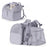Light brown expandable pet carrier backpack with mesh panels, view 7