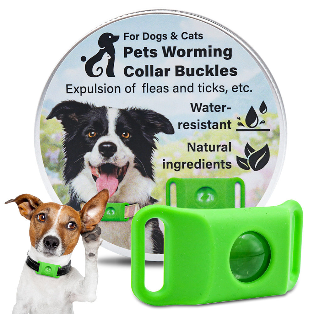 Pet Cat Dog Button Silicone Collar