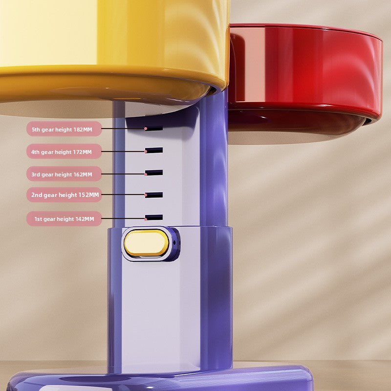 Height-adjustable raised cat food bowl, photo from another angle
