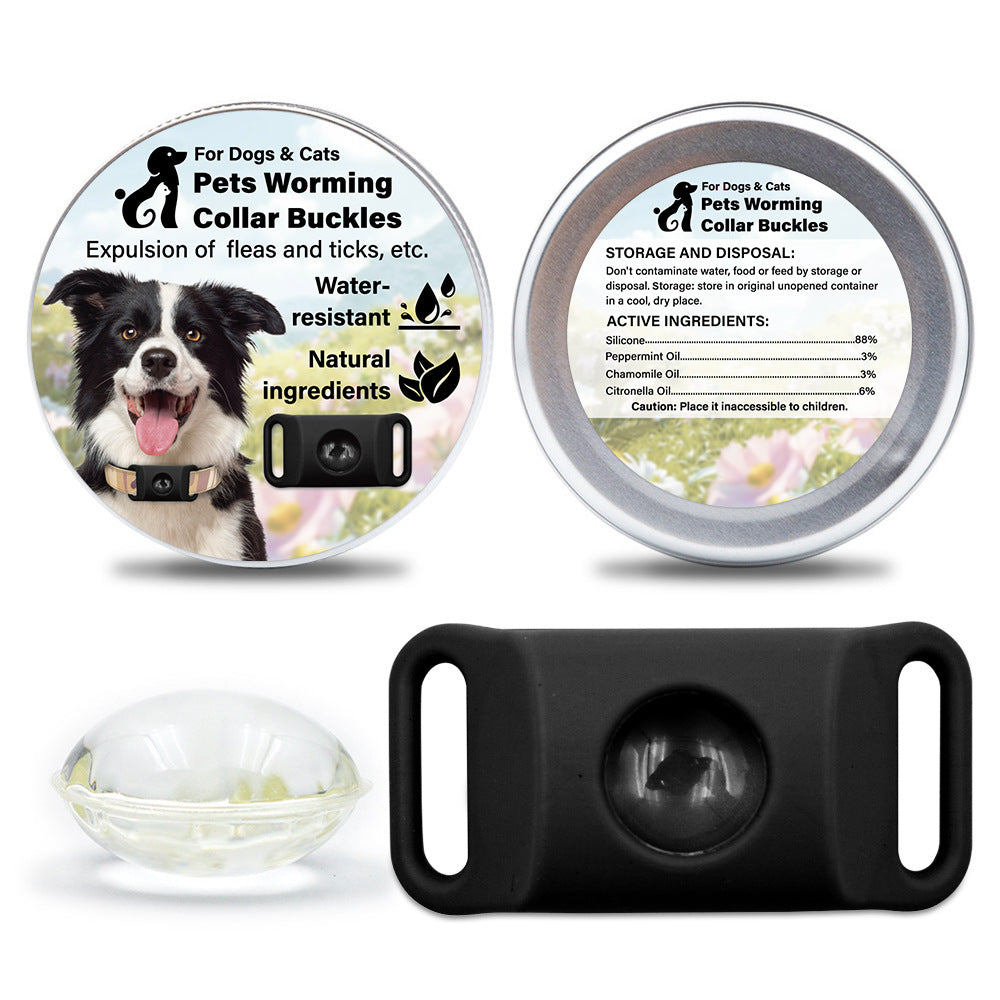 Pet Cat Dog Button Silicone Collar