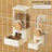 Hanging gravity pet feeder and water dispenser for cages in two tone colours, view 1