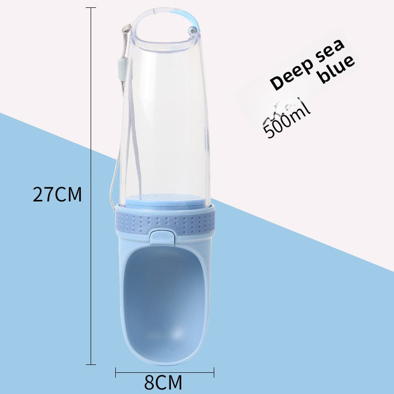 Portable 500ml Dog Water Bowl and Dispenser Cup with Leakproof Seal for Walks and Travel