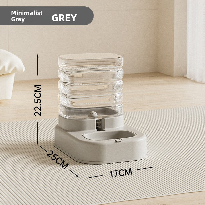 Automatic Pet Food and Water Dispenser with Transparent Design and Included Filter