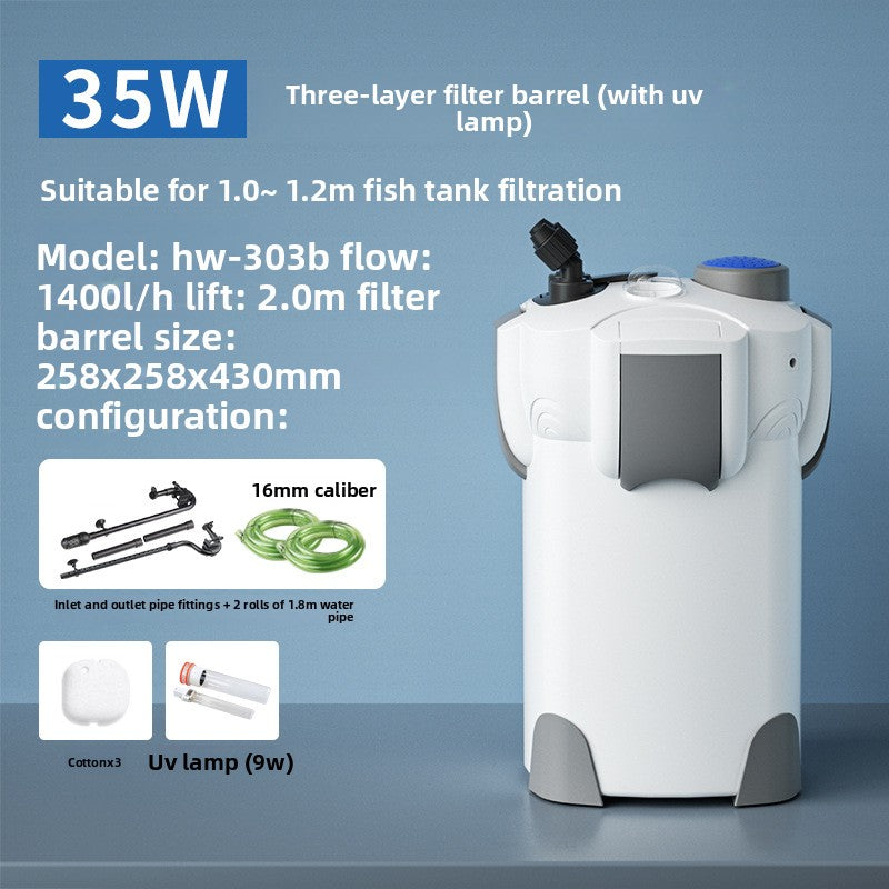 External Aquarium Filter Canister with Pump