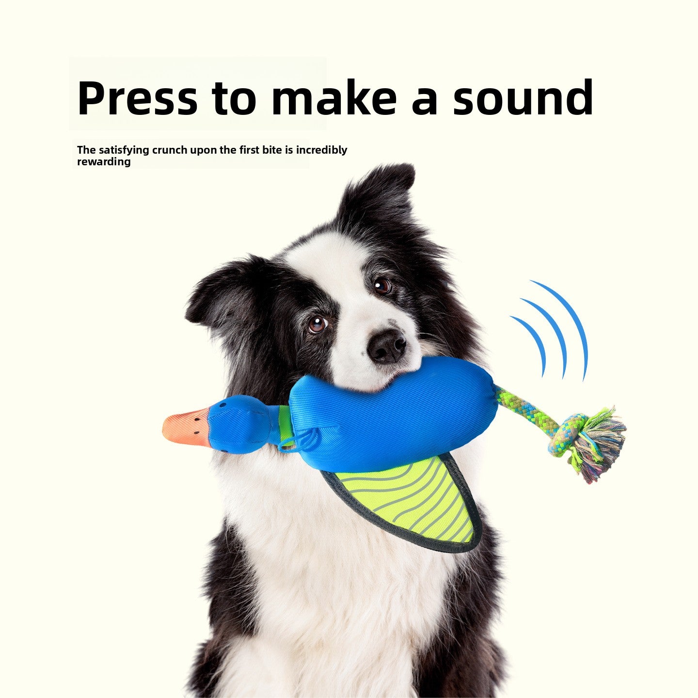 Squeaky Oxford cloth dog toy in animal shape for fetch and chew play, view 2