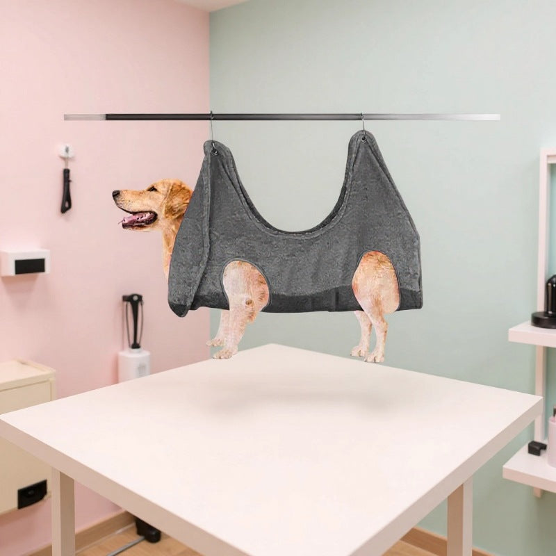 Fleece Grooming Hammock for Cats and Dogs, Soft Nail Trimming Sling